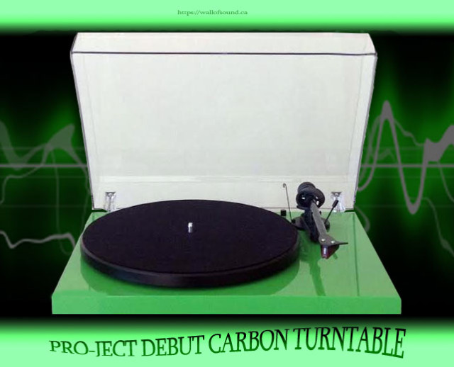 Pro-ject Debut Carbon Turntable in green. c/w Ortofon 2M Red cartridge pre-installed.