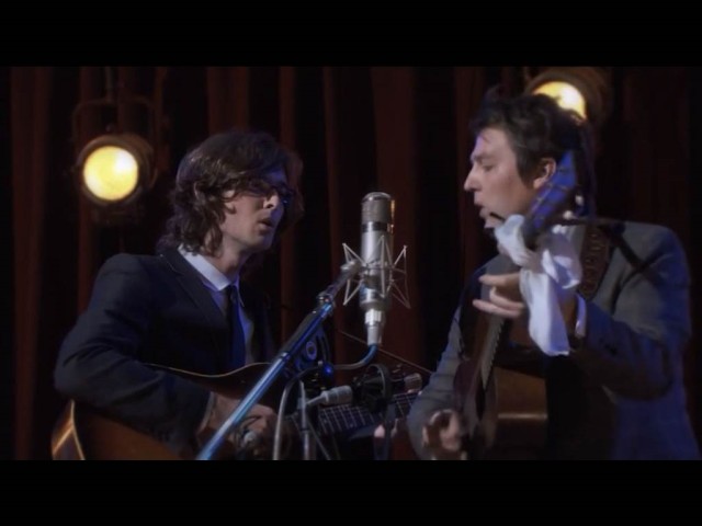 The Milk Carton Kids, performing at Town Hall in NYC, Sept.29, 2013. Screenshot from Another Day, Another Time: Celebrating the music of Inside Llewyn Davis.