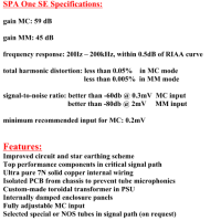 SPA One SE Specifications and features